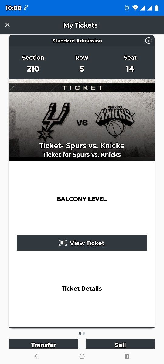 Spurs Vs Knicks - New Year's Eve @ 6pm