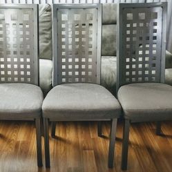 Heavyweight Metallic Chairs - Set of 4