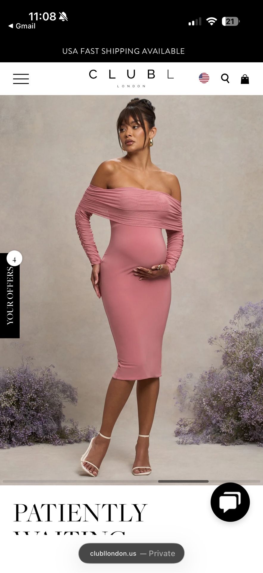 Pink Maternity Dress