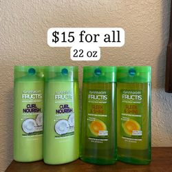 Garner Fructis Shampoos 22 Oz