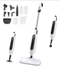 Trapeador de vapor 12 en 1, limpiador de vapor de mano desmontable para el hogar, cable de 23 pies