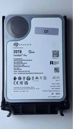 01-Seagate IronWolf Pro 20TB NAS Hard Drive - RETAIL! - No Reallocated Sects