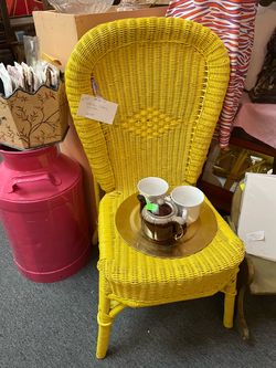 Wicker Chair Petite Yellow