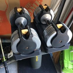 Adjustable Weights (10-50 Lbs). GOLDS Gym