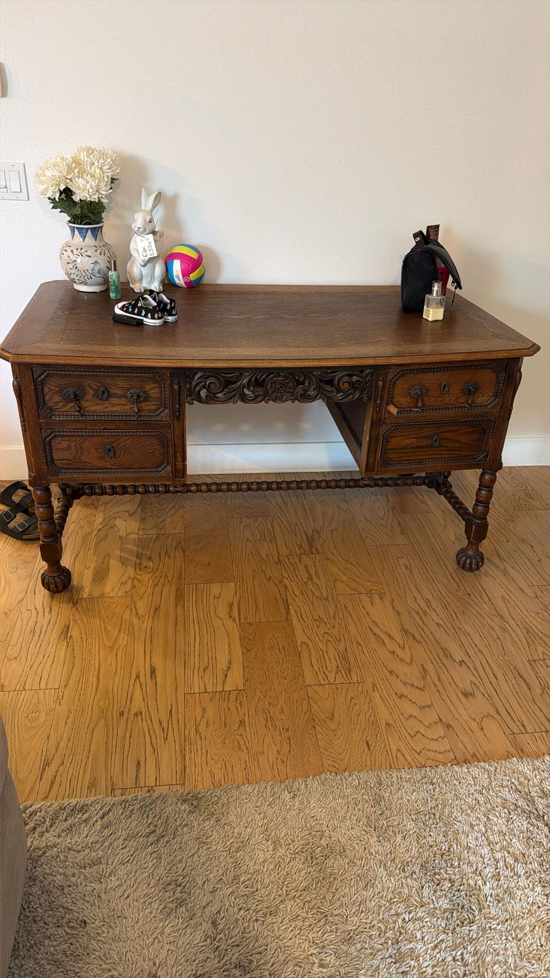 Antique Real Wood Desk 