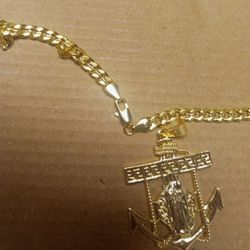 14k Gold Anchor Chain