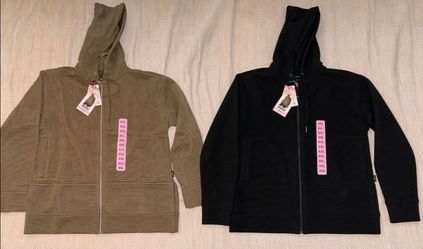 Full-Zip Ribbed Hoodie – Size XXL (Set of 2)
