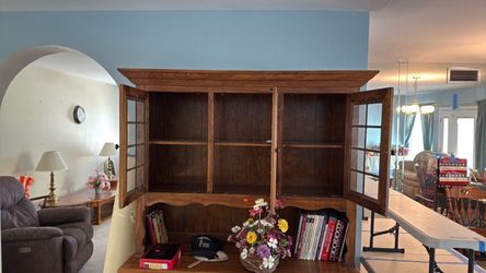 Wood buffet table/ China cabinet