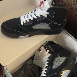 New Jordan 5 Retro Black Metallic Size 10.5 Men