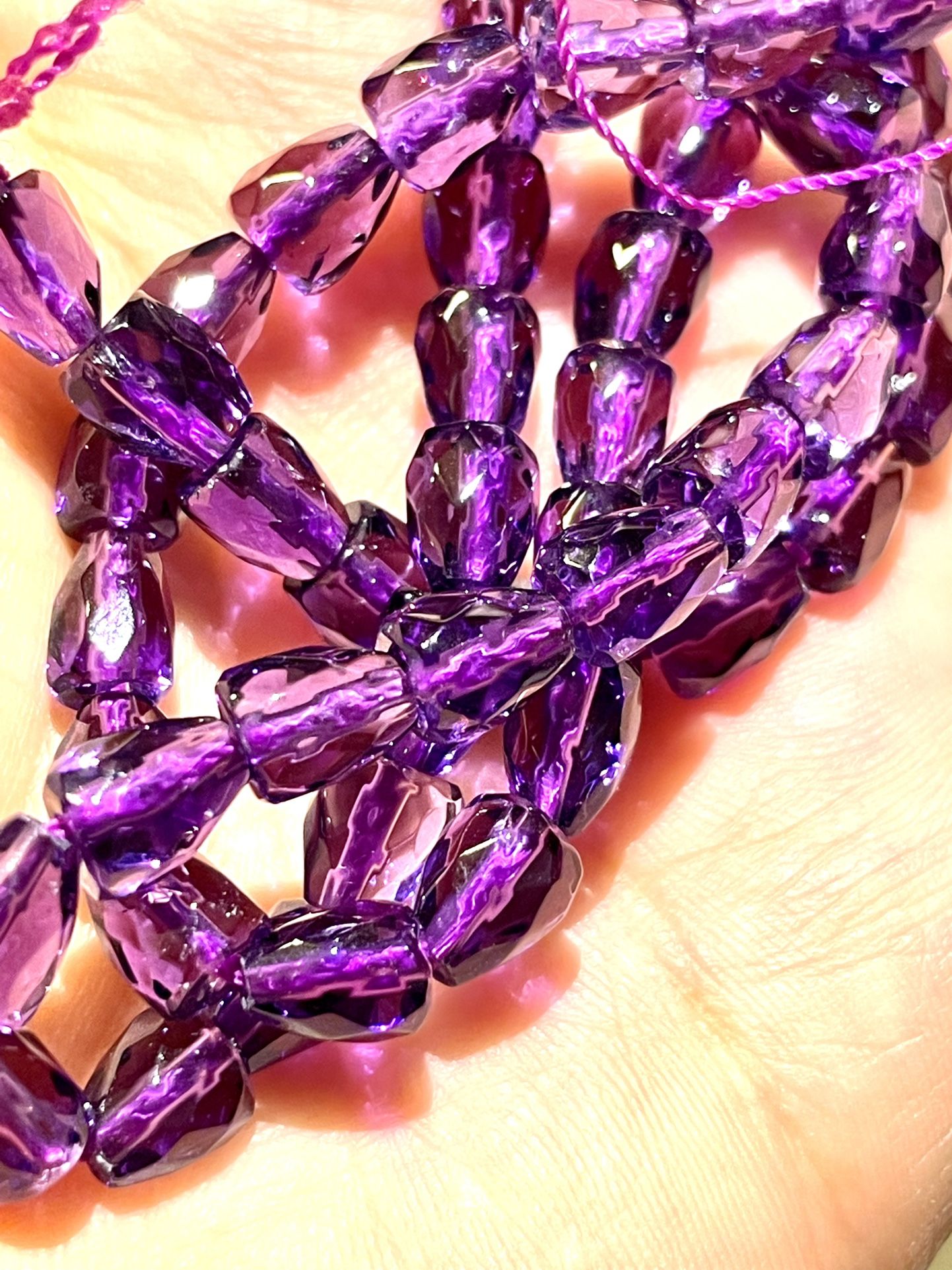 Amethyst Faceted Beads 14” Strand