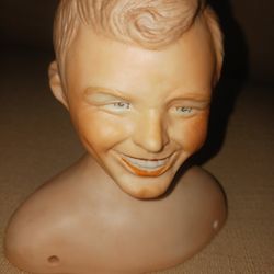 Vintage Charles Lindbergh Porcelain Doll Head.