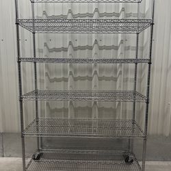 Commercial grade chrome steel rack