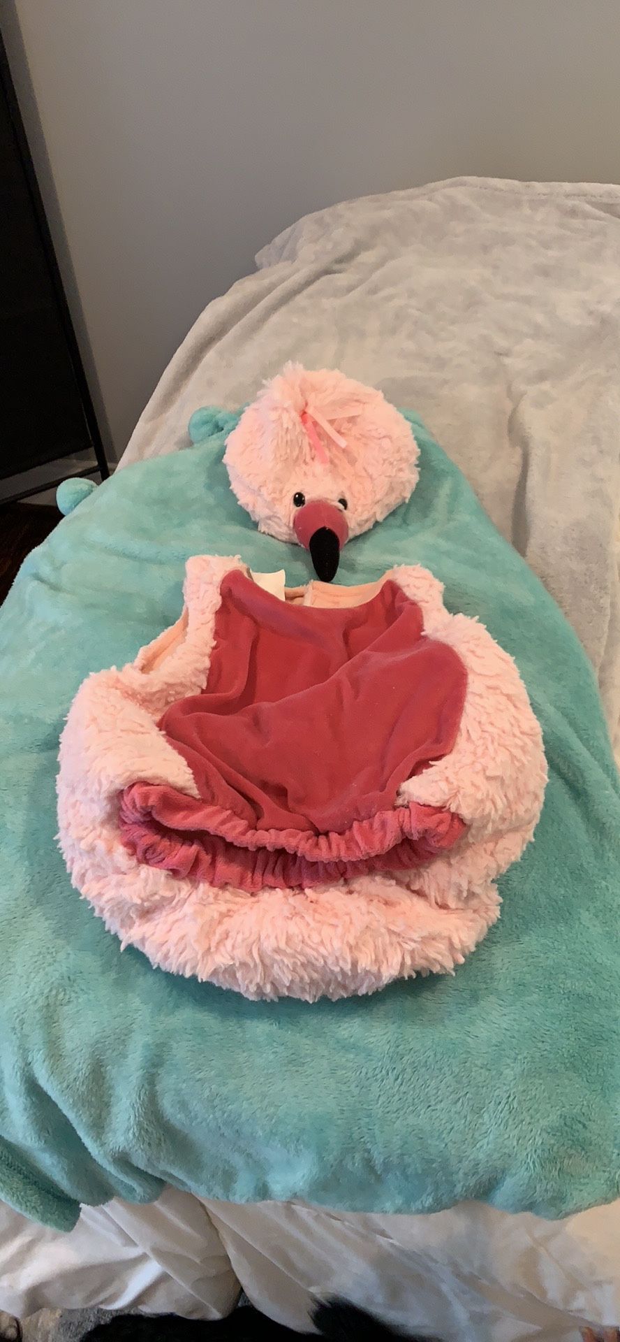 Pink flamingo baby outfit/costume