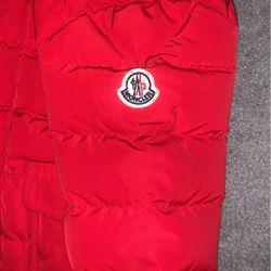 Authentic Moncler For Toddler Size 004, Red, Fur Good Detachable 