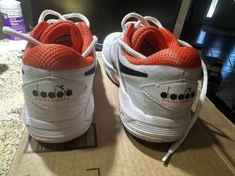 Diadora Trofeo W All Ground Pickleball Tennis Shoes (White/Black/Vermillion)