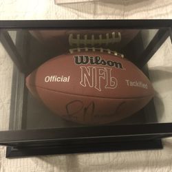 Dallas Cowboy Jay Novack Signed Football In Case