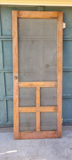 Vintage Wood Screen Door