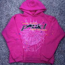 Sp5der P*NK Hoodie Pink