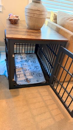 Dog crate side table