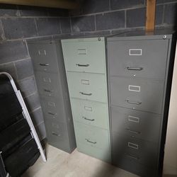 3 Metal File Cabinets $20 each or $60 total