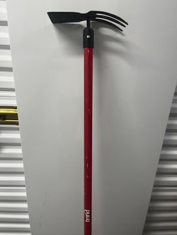 Bond Red 3 Tine Steel Hoe Rake