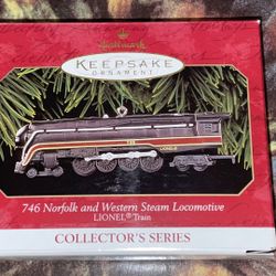 Hallmark 1999 KEEPSAKE LIONEL Train ORNAMENT LIONEL 746 Norfolk & Western Steam Locomotive