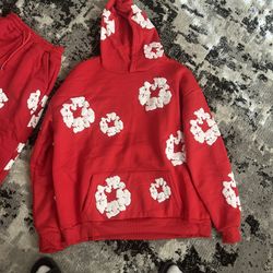 Red Denim Tears Hoodie Size M,L,S,XL