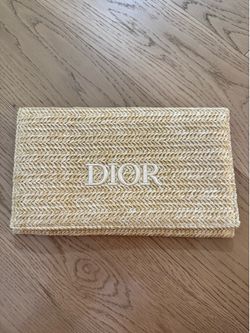Dior Raffia Clutch