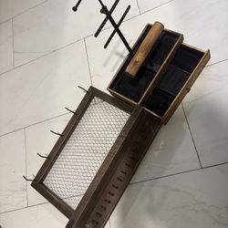 2 Jewelry Stands, 2 Warping Holder / Bowls , Jewelry, Lotions And More!