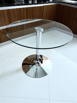 Authentic Calligaris Planet Round Glass Dining Table – Italian Design