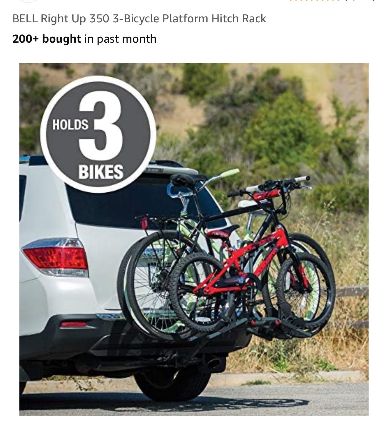 New Bell 3 Bike Rack Hitch Mount 