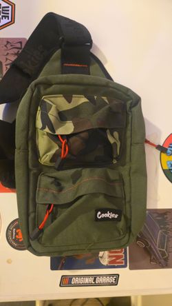 Cookies Green Camo Sling Bag "Rack Pack" Over The Shoulder Bag