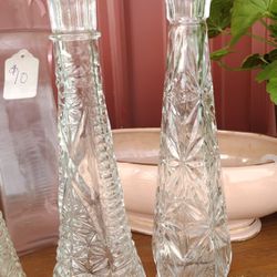 16 Assorted Vintage Glass Table Top Vase By Anchor Hocking
