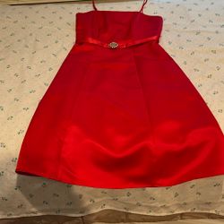 Red Dress With Shaw
