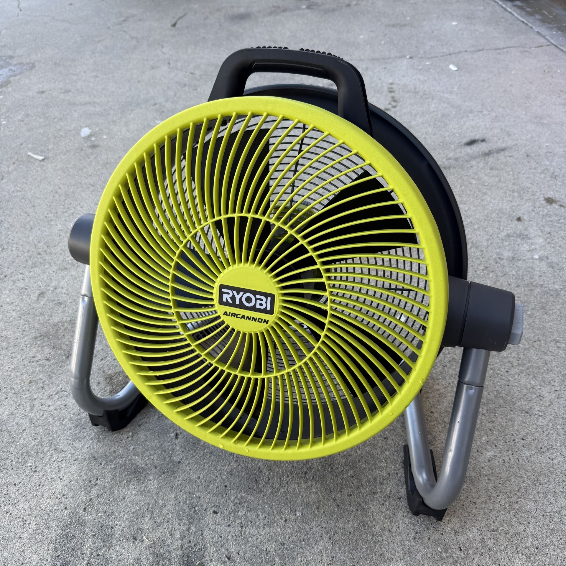 RYOBI ONE+ 18V Cordless Hybrid WHISPER SERIES 14 in. Air Cannon Fan (Tool Only)  