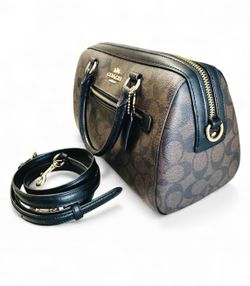 Coach Rowan Satchel bag in Signature coated canvas