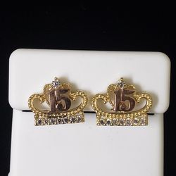 10kt Gold 15 Anios Earrings