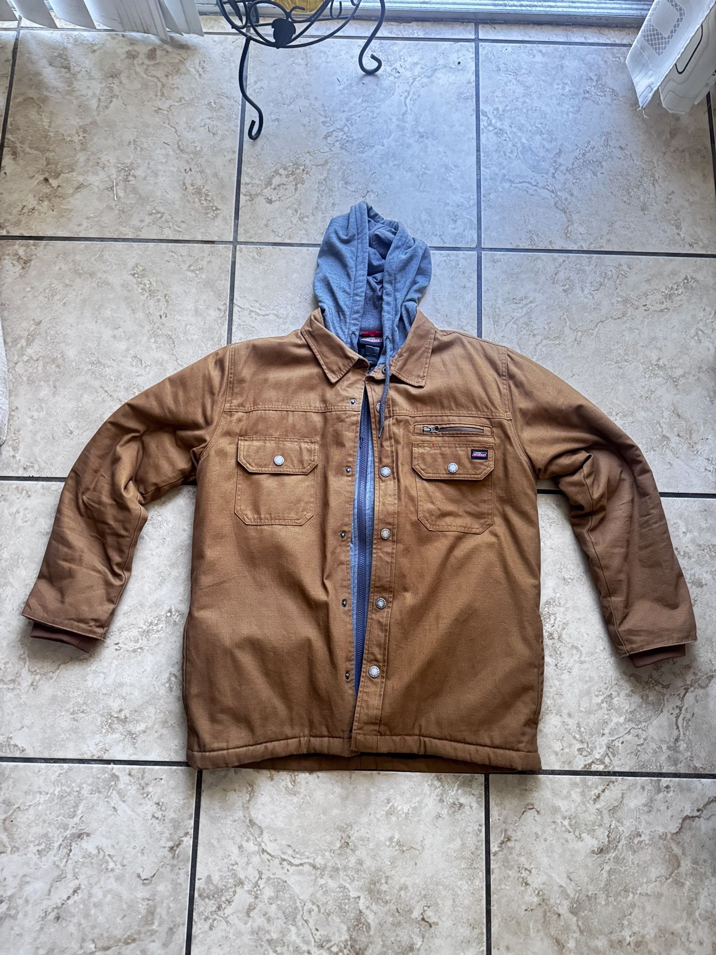 Dickies Fleece Hooded Duck Shirt Jacket
