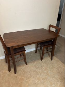 Winsome Wood Inglewood 3-Piece Dining Set in a walnut finish.