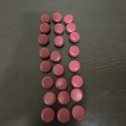 Lot Of 24 Chunky Burgundy Plastic Vintage 1970s Button 1"