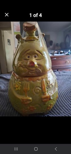 Vintage Pig Cookie Jar " Flower"