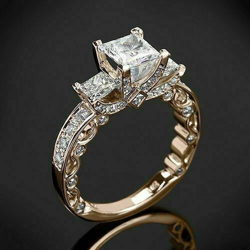 *NEW ARRIVAL* Princess Cut White Topaz Wedding Engagement Ring Jewelry Sz 7 / 8 *See My Other 200 Items*