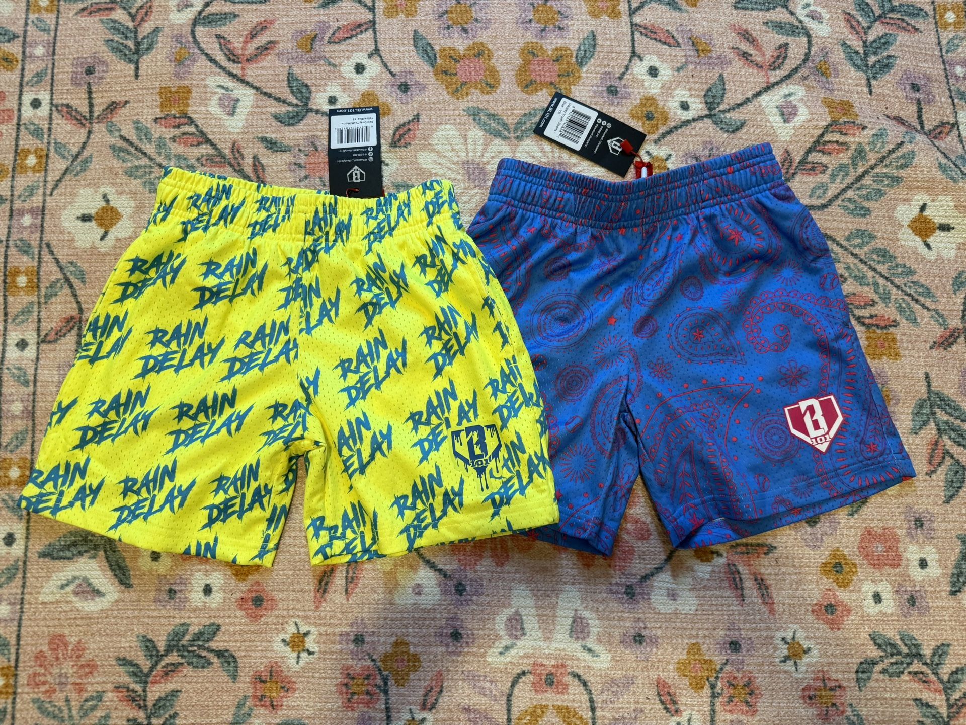 2 Pair NWT Baseball lifestyle 101 youth shorts size small- 2 pairs for $25 each