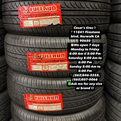 215/55R18 FULLRUN A SET OF FOUR NEW TIRES, INCLUDES MOUNTING AND BALANCING WITH WARRANTY, ASK  ME FOR ANY SIZE OR BRAND, WE HAVE THE BEST PRICES!!