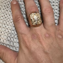 14k Rose Gold Lion Design Ring
