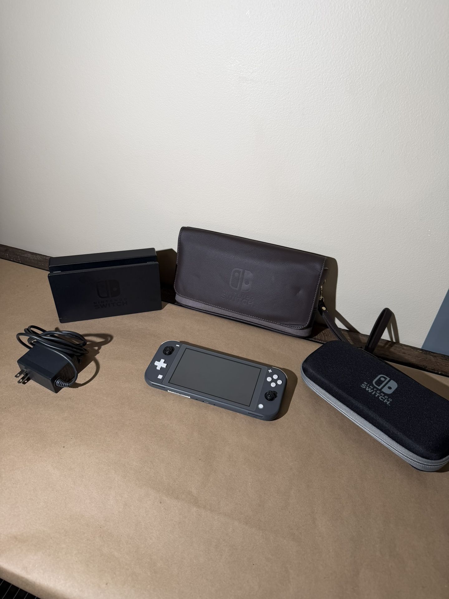 Nintendo Switch Lite Gray + Dock, Charger & Carrying Cases – Great Bundle