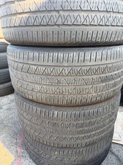 (4) 265/45R21 SET OF USED TIRES CONTINENTAL 70% LIFE !!