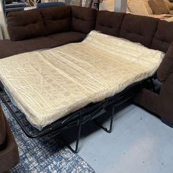 ✨Showroom,Fast Delivery, Finance,✨ Sleeper Sectional Sofa w/ Chaise Comfortable ,  