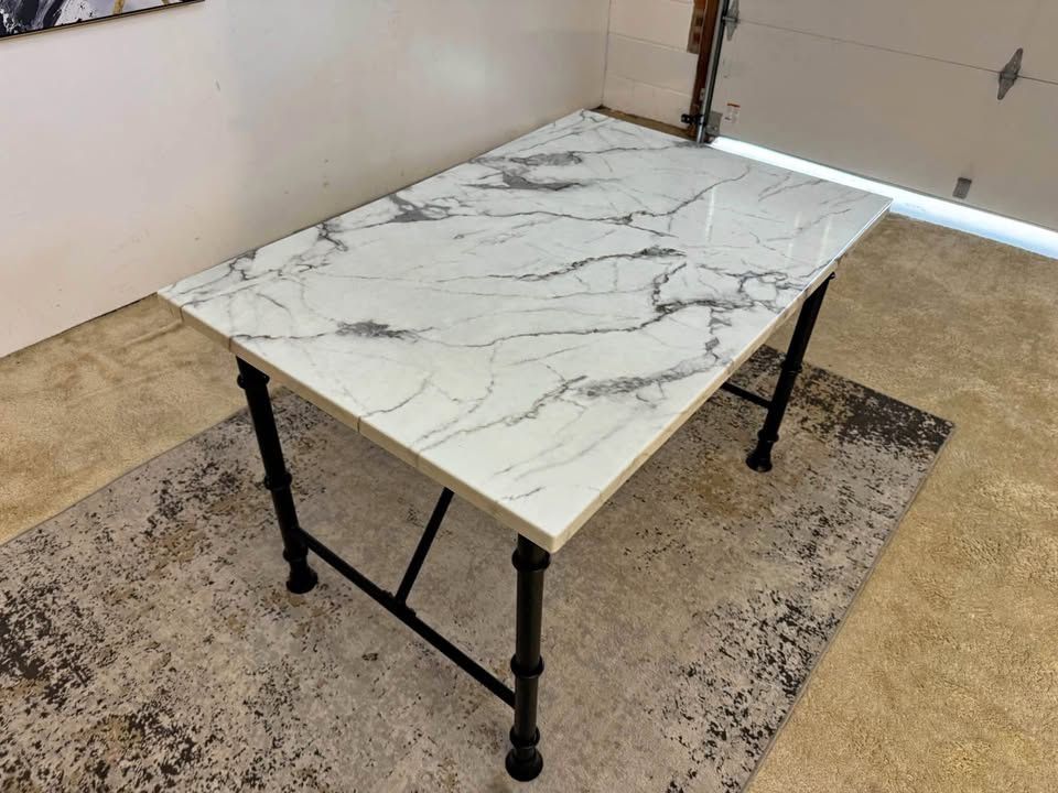 White / Black Dining Table