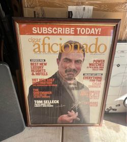 Tom Selleck Cigar Aficionado (2 unknown autographs)